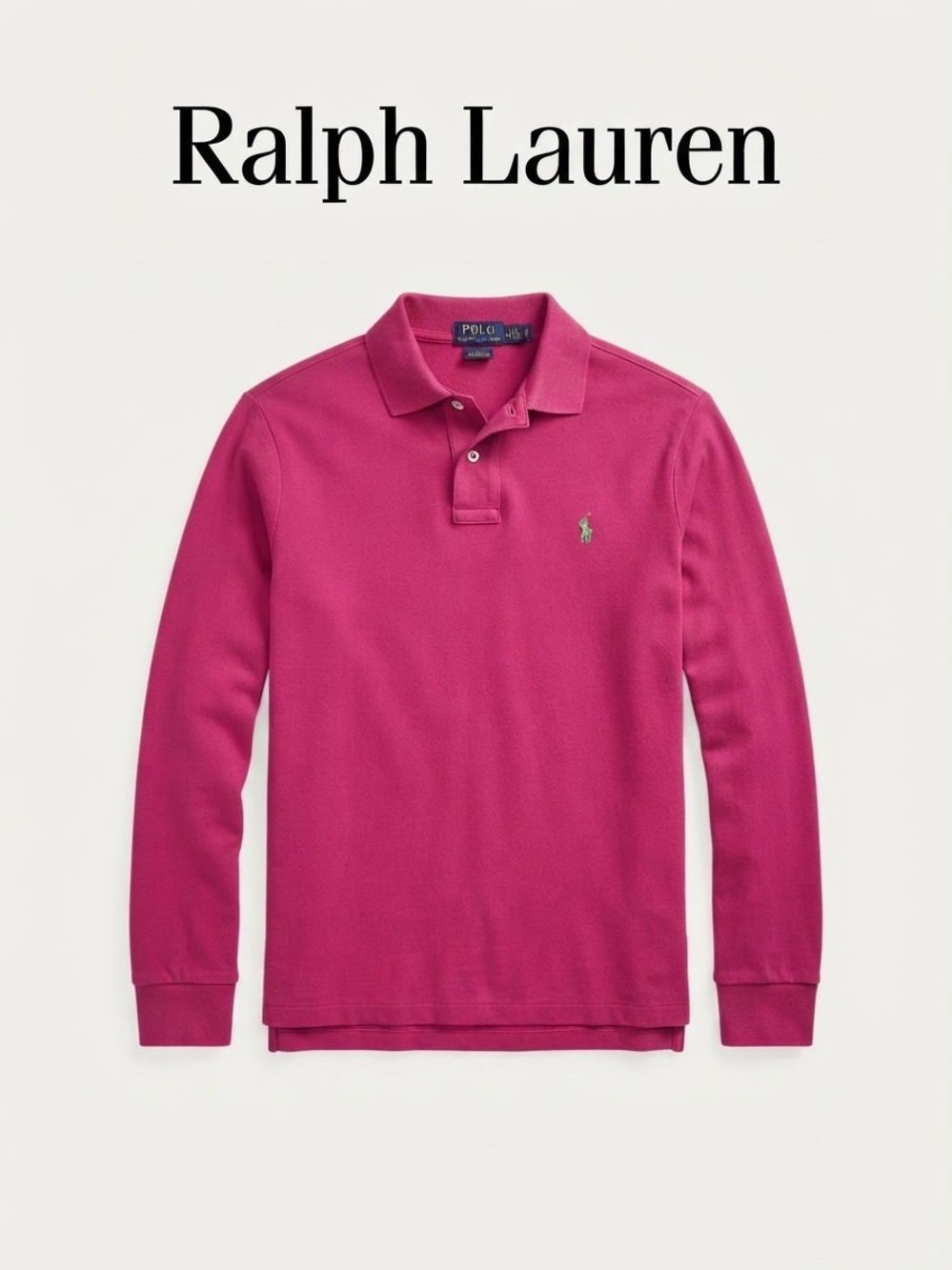 Ralph Lauren Kids Long-Sleeve Polo Shirt - Pink Size M 10-12